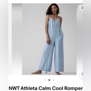 NWT & original packaging Athleta light blue Medium romper